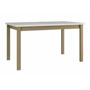 Stol Victorville 126 Sonoma hrast, Bijela, 76x80x140cm, EstensioneNastavak, Laminirani iveral, Drvo, Djelomicno sastavljeno