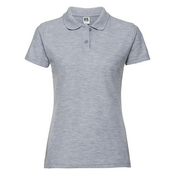Light Grey Polycotton Polo Russell Womens T-Shirt