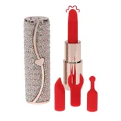 Gardj Europe Candy – vibrator v obliki šminke s 4 nastavki – roza
