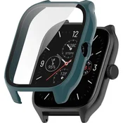 GS Ovitek 2 v 1 + kaljeno steklo za Amazfit GTS 4, zelen