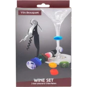 VIN BOUQUET Vinski set otvarac i silikonski obeleživaci