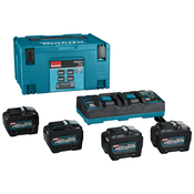 MAKITA Li-ion XGT 40V set 4 kosi BL4080F+1 kos Dvojni polnilec DC40RB+1 kos Makpac 1910A8-3