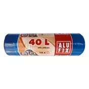Vreče za smeti, zložljive, 40 l, 15 kosov, 60x60 cm, 20 µ, ALUFIX, modre, 15 kosov