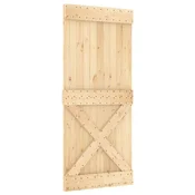 Vidaxl Drsna vrata NARVIK Naravna in črna 90 x 210 cm (213,5 cm)