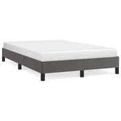 Vidaxl Posteljni okvir siv 120x200 cm umetno usnje
