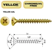 Vijak z vgr.gl. SPAX 4.0 x 20 CN, pozidriv 2 Yellox