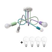 LED Djecji luster OXFORD 4xE27/9W/230V