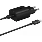 SAMSUNG hišni polnilec EP-TA800XBE Super Fast Charge (Type C) + podatkovni kabel EP-DA705BBE (Type C-Type C)