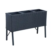Homestar Skrinja za rože WICKER 78x33x54 cm, črna