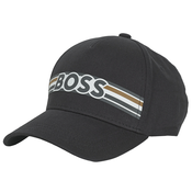 Bombažna bejzbolska kapa BOSS črna barva
