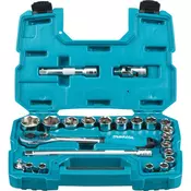 MAKITA 23 delni set raglje in nasadnih ključev B-65589