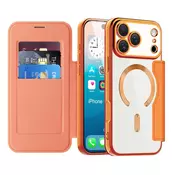 Etui SmartMag Book z Magsafe tehnologijo in RFID denarnico za iPhone 17 Pro Max - orange
