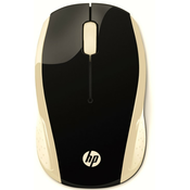 Miš HP - 200 Silk Gold, opticki, bežicni, crni/zlatni