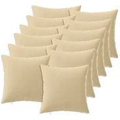 Vidaxl Prevleka za blazino 12 kos HEERLEN Bež 45 x 45 cm Poliester
