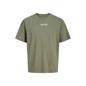 JACK & JONES Majica JJCITY  rumena / siva / barva blata / črna