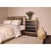 Aberto Design Komoda YUNA 70x86x40cm Hrast-Crna