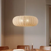 Lindby viseča svetilka Helin, bež, O 70 cm, tekstil, 3 x E27 - Dnevna soba/jedilnica - Skandinavski - Tkanine/tekstil