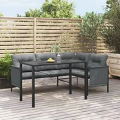 Vidaxl Vrtna jedilna miza antracitna 110x54x70 cm jeklo