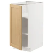 METOD Podni element s policama, bela/Forsbacka hrastovina, 40x60 cm