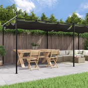 Pergola s pomicnim krovom antracit 589x292x230 cm