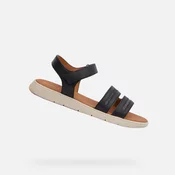 Black womens sandals Geox Dandra - Womens