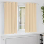 Zavjese za blackout s prstenovima 2 pcs Krema 175 x 140 cm