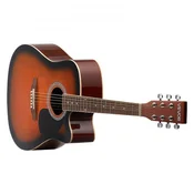 VEVOR Akustična kitara Cutway začetni komplet 1030x398x120 mm Sunburst