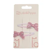 Lillo&Pippo šnalice za kosu mašna 2/1 glitter