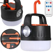 VERKGROUP Turistična aku. LED solarna prenosna luč za kampiranje powerbank daljinec, (5000231907)
