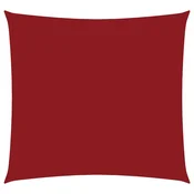 Vidaxl Senčno jadro oksford blago kvadratno 2,5x2,5 m rdeče
