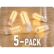 Bemko LED žarnica G9 3,5W, 320°, 5-PACK! Barva světla: Topla bela [D84-SLB-G9-035-3K]