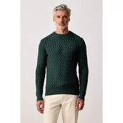 U.S. Polo Assn. pulover moški bombažen CLASSIC COTTON CABLE KNIT CREW