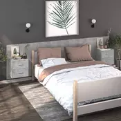Vidaxl vidaXL Stenske nočne omarice, komplet 2 kosov, betonsko siva