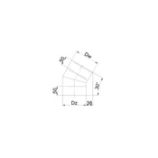 PRODMAX 300 Koleno 30° fiksno /0,6 mm nerjaveče jeklo