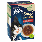 FELIX Soup Original z govedino, piščancem in jagnjetino 6 x 48 g
