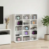 vidaXL CD omara Bela 96 x 23,5 x 97,5 cm Inženirski les