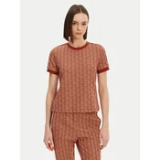 Lacoste Majica TF3244 Oranžna Slim Fit