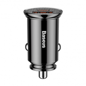 Baseus Circular Car Charger PD QC4.0+ 5A 30W (black)