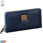 Princ Leather Ženski kožni novcanik Zip Luxury, Teget