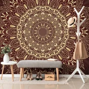Tapeta zlata Mandala na bordo ozadju - 196x270