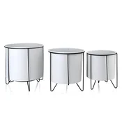 Mondex Swen White&Black Komplet 3 Ohišij Na Stojalu 21,5X23/18X20/16X19,5Cm, (5000158507)