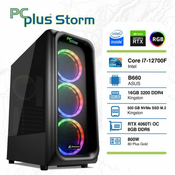 PCPLUS Storm i7-12400F 16GB 1TB NVMe SSD GeForce RTX 4060 Ti OC DDR6 8GB RGB gaming stolno racunalo