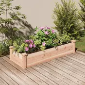 Povišena vrtna gredica s oblogom 120x45x25 cm masivna jelovina