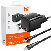 Mcdodo MCDODO HITR STENSKI POLNILEC ZA IPHONE TIP C USB-C 20W KABEL