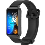 GS Silikonski pašček za Huawei Band 8/Huawei Band 9/Huawei Band 10, črn