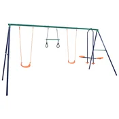 Set ljuljacki s gimnastickim karikama i 4 sjedala celicni