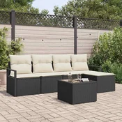 Set sofe 6 kom. Crna poliratan 230 x 117 x 85 cm