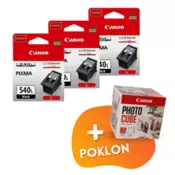Canon - Komplet tinta Canon PG-540L (crna), original, 3 komada + GRATIS POKLON