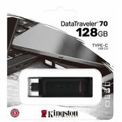 Kingston pendrive 128GB USB-C DT70: crni