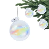 shumee Steklena kroglica - okrogla z opalescentno petrolejsko barvo in diamanti V 14 cm Fi 12 cm